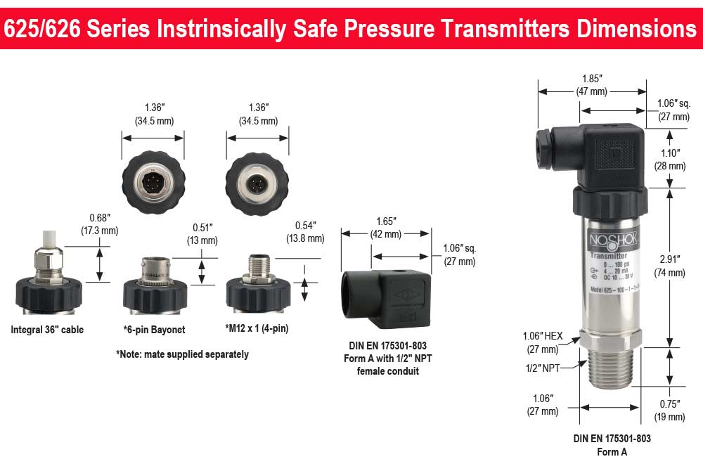 https://b1.noshokmedia.com/images/Dimensions for 625-626 Series Intrinsically Safe Pressure Transmitters.jpg